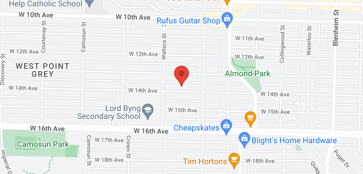 map of 3853 W 14TH AVENUE